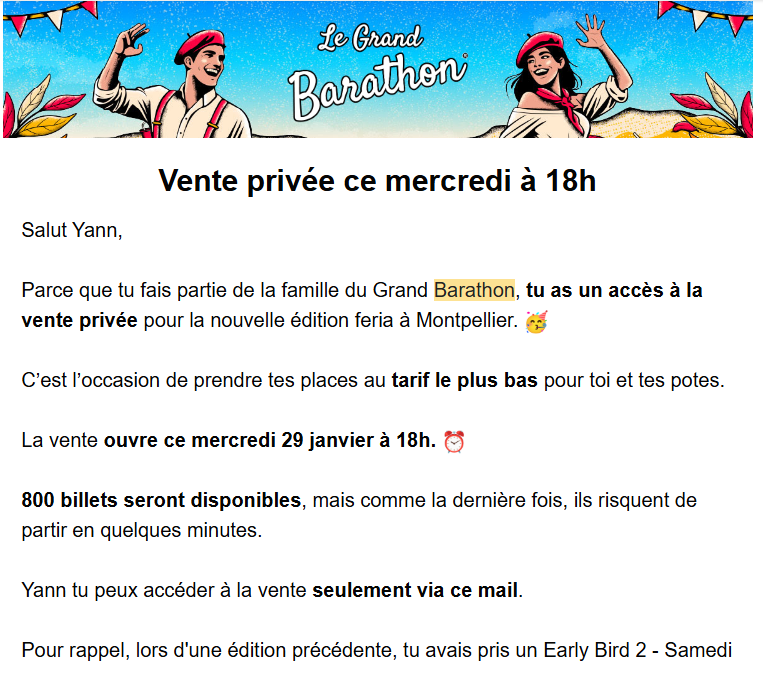Mail Vente Privée